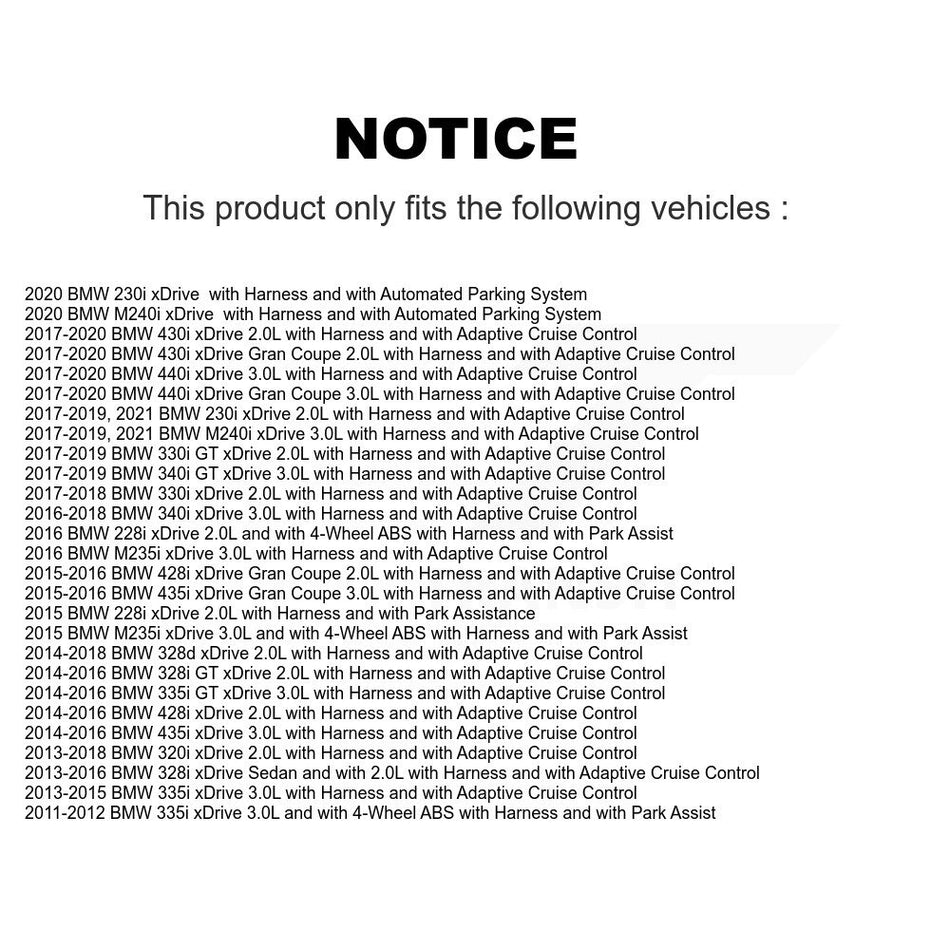 Front ABS Wheel Speed Sensor SEN-2ABS2856 For BMW 328i xDrive 320i 330i 335i 428i 328d 340i 230i GT