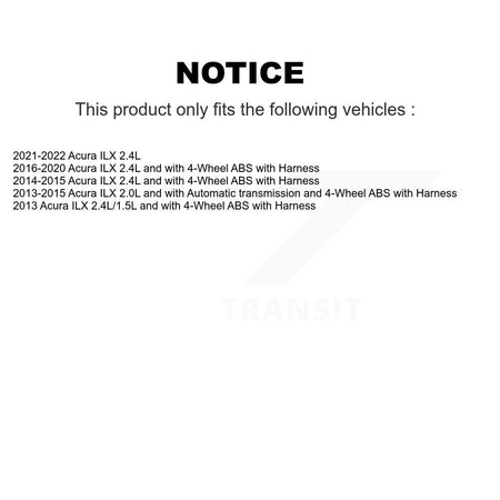 Rear Right ABS Wheel Speed Sensor SEN-2ABS2883 For Acura ILX