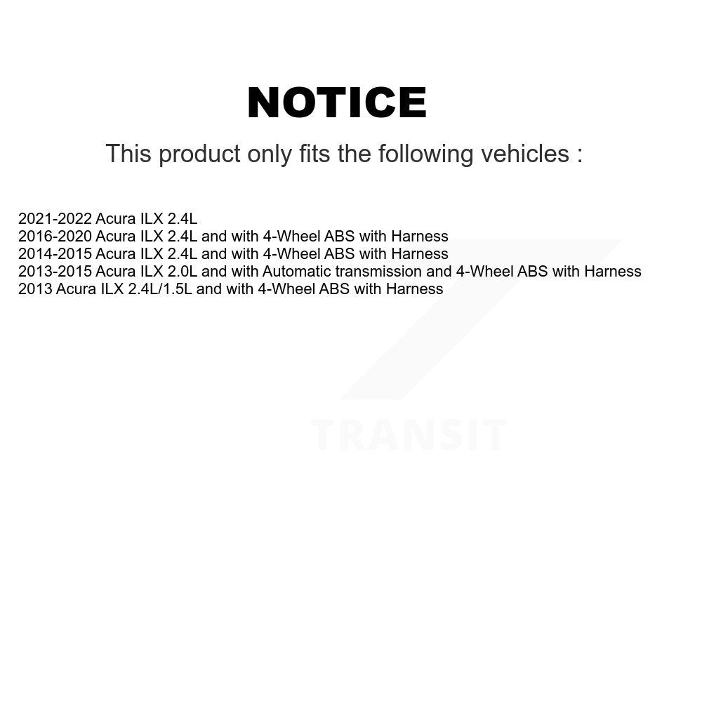 Rear Left ABS Wheel Speed Sensor SEN-2ABS2884 For Acura ILX