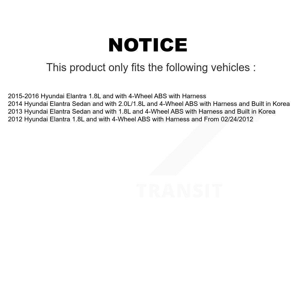 Front Left ABS Wheel Speed Sensor SEN-2ABS2895 For Hyundai Elantra