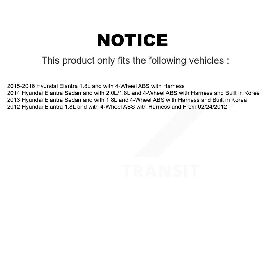 Front Left ABS Wheel Speed Sensor SEN-2ABS2895 For Hyundai Elantra