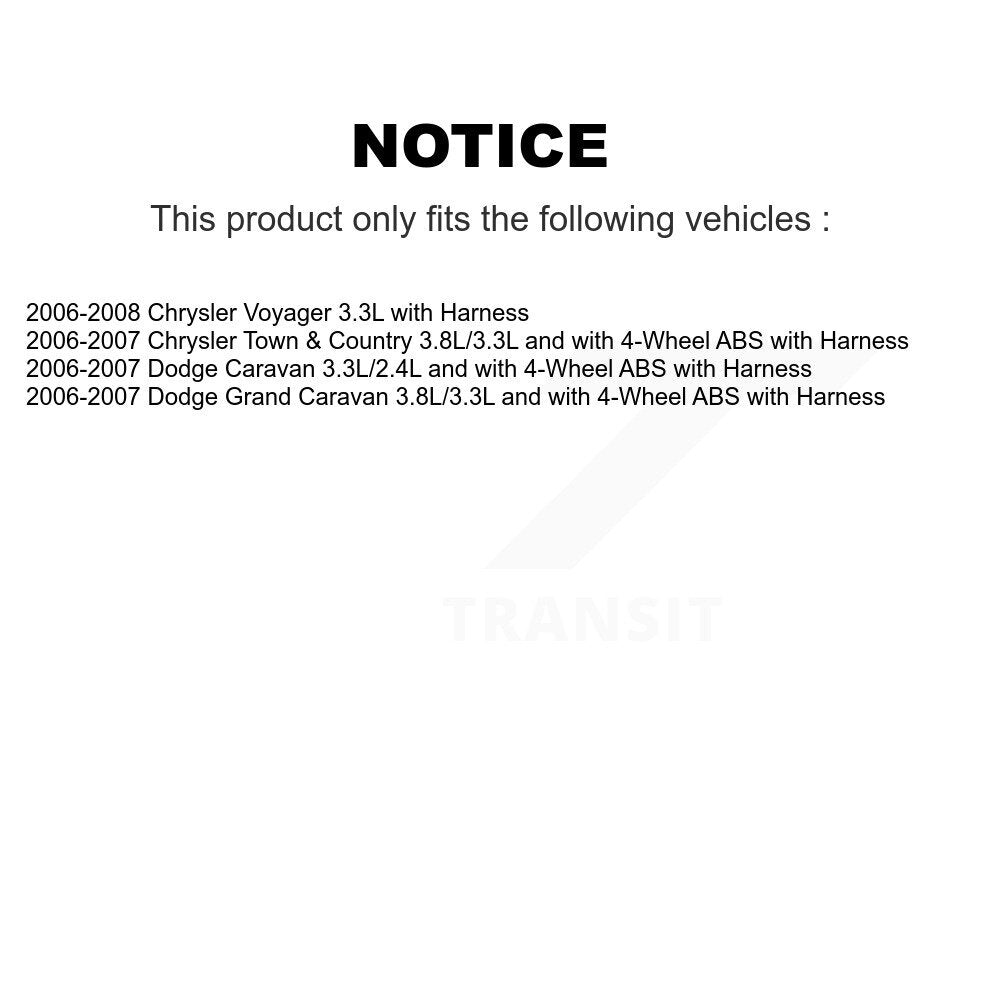 Front Left ABS Wheel Speed Sensor SEN-2ABS2901 For Dodge Grand Caravan Chrysler Town & Country