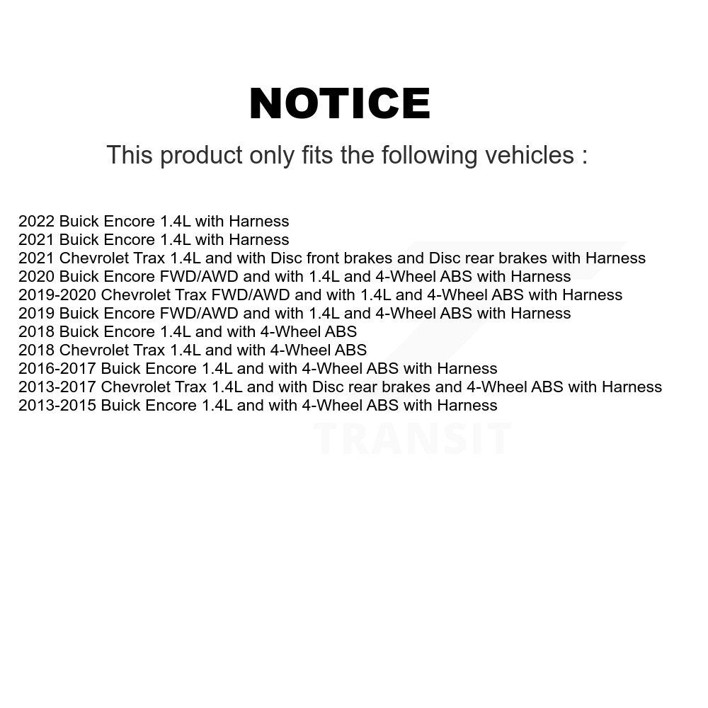 ABS Wheel Speed Sensor SEN-2ABS2910 For Buick Encore Chevrolet Trax