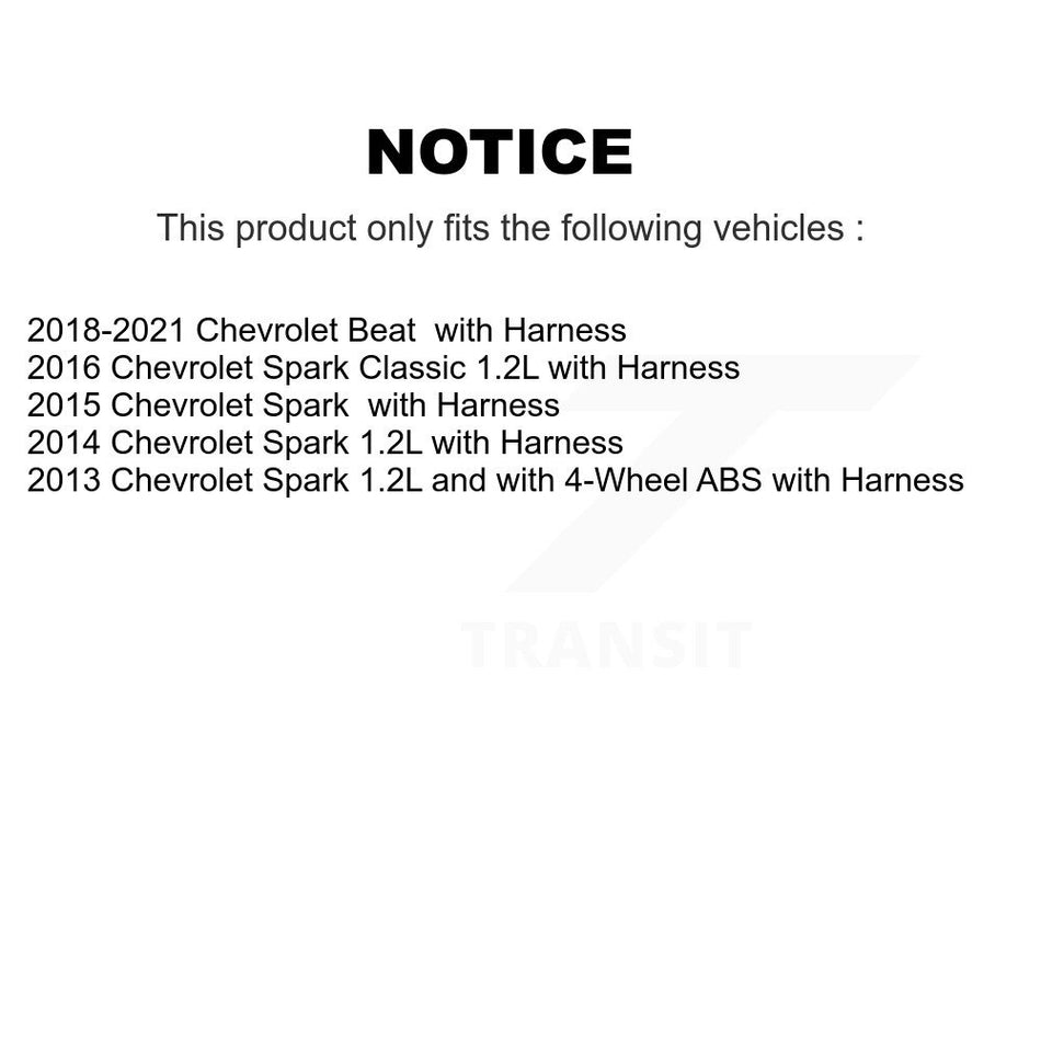 Rear Left ABS Wheel Speed Sensor SEN-2ABS2917 For Chevrolet Spark Beat Classic with Harness