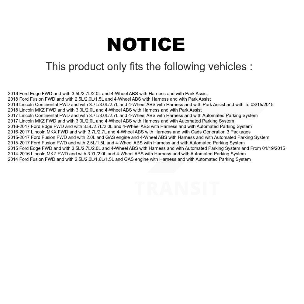 Rear ABS Wheel Speed Sensor SEN-2ABS2987 For Ford Edge Fusion Lincoln MKX MKZ Continental