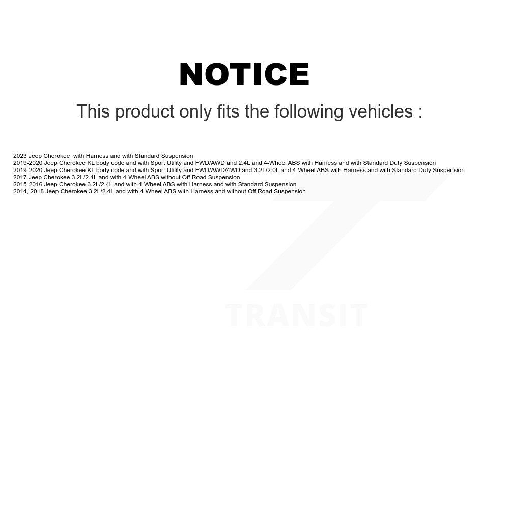 Front ABS Wheel Speed Sensor SEN-2ABS3005 For Jeep Cherokee