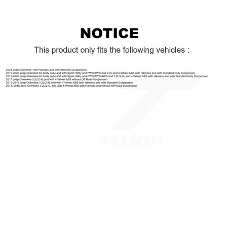 Front ABS Wheel Speed Sensor SEN-2ABS3005 For Jeep Cherokee