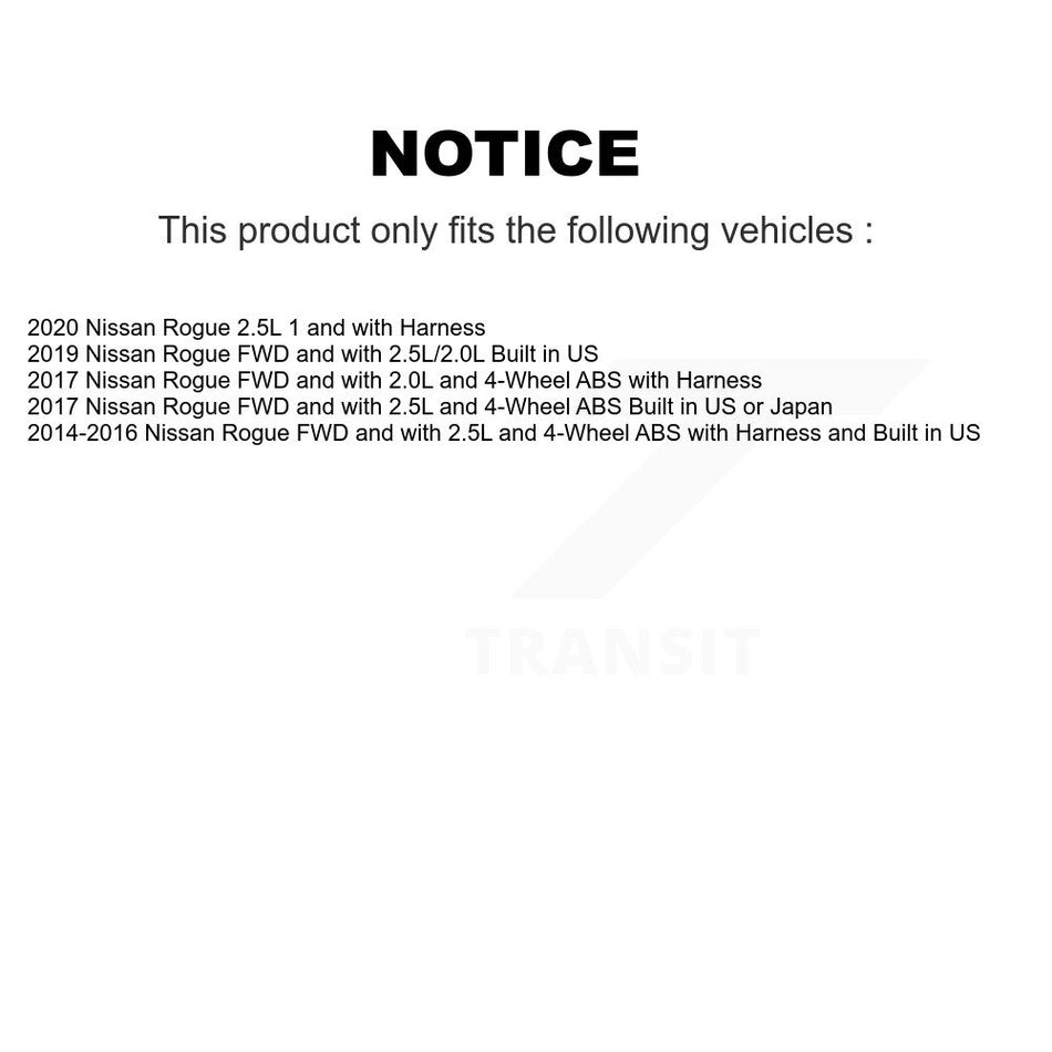 Rear ABS Wheel Speed Sensor SEN-2ABS3007 For Nissan Rogue