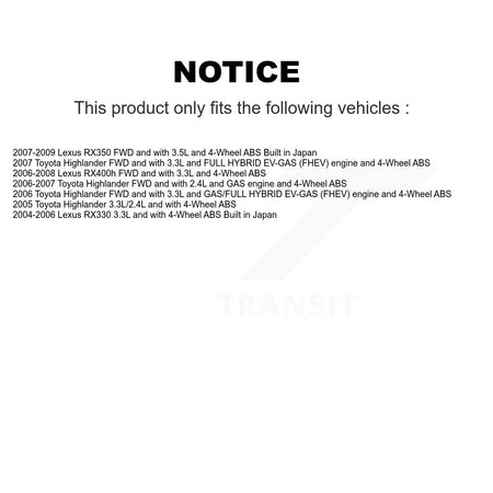 Rear Left ABS Wheel Speed Sensor Wiring Harness SEN-2ABS3059 For Lexus RX350 RX330 Toyota Highlander