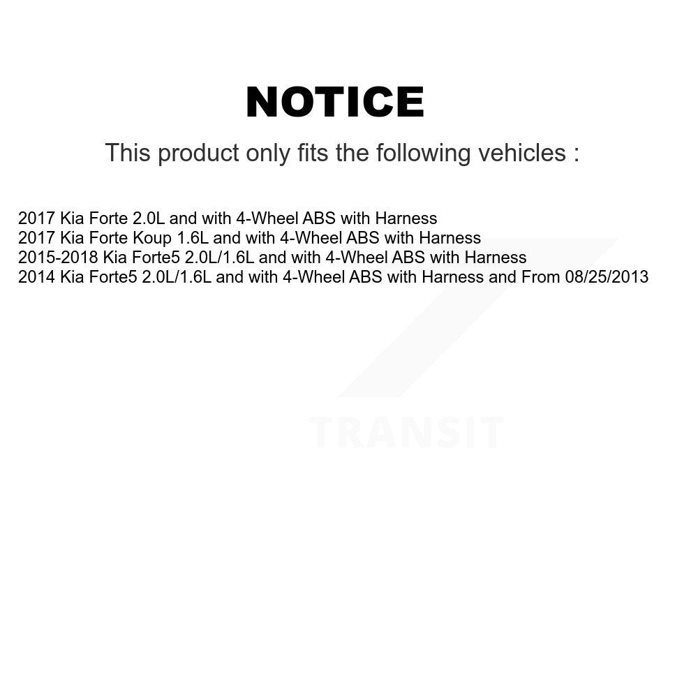 Rear Left ABS Wheel Speed Sensor SEN-2ABS3103 For Kia Forte5 Forte Koup