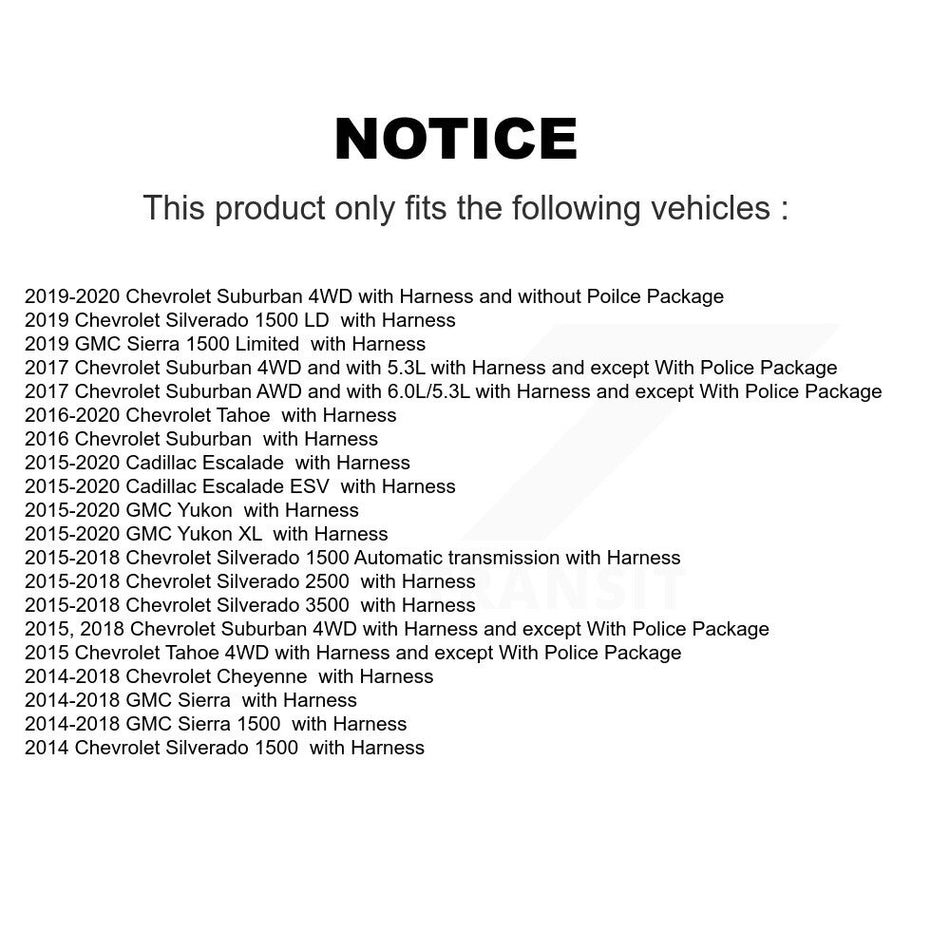 ABS Wheel Speed Sensor SEN-2ABS3105 For GMC Chevrolet Sierra 1500 Silverado Tahoe Yukon Cadillac XL