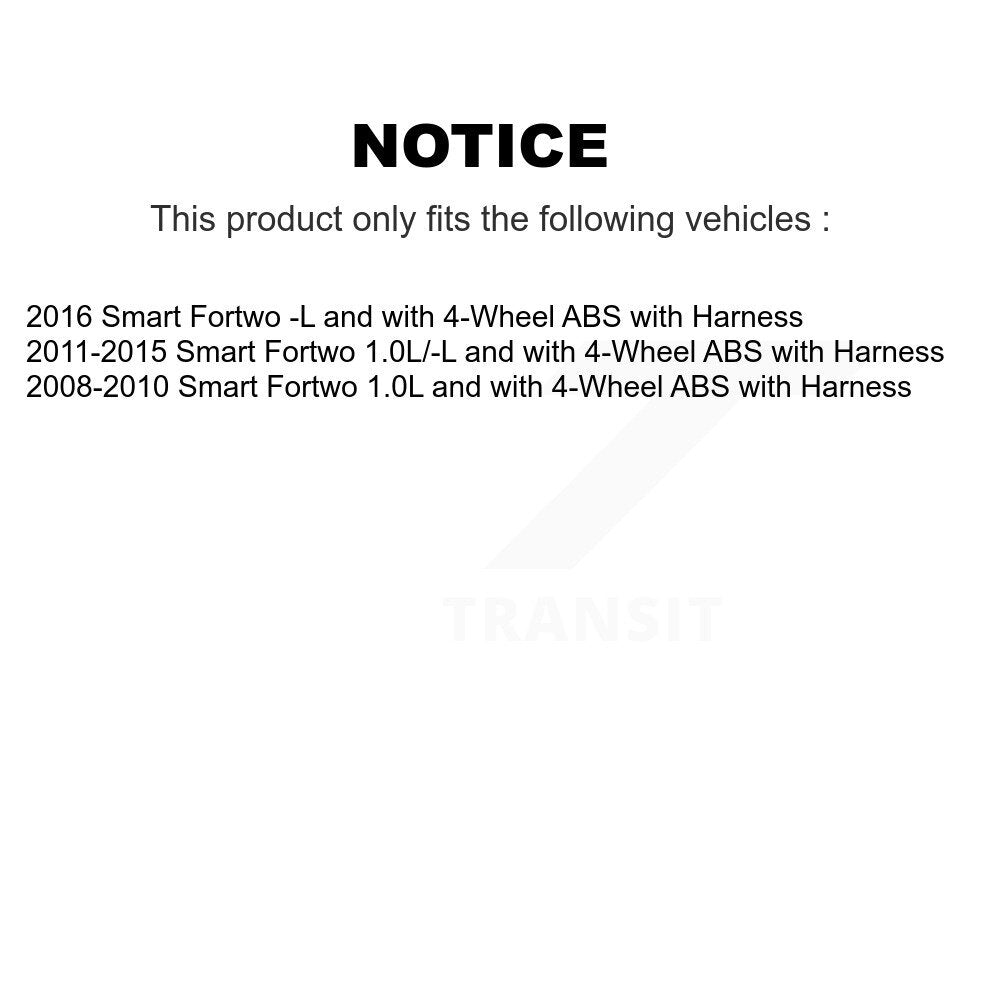 Rear Left ABS Wheel Speed Sensor SEN-2ABS3219 For Smart Fortwo with Harness