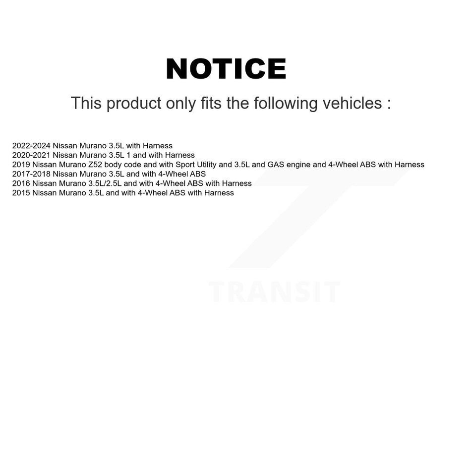 Front ABS Wheel Speed Sensor SEN-2ABS3226 For Nissan Murano