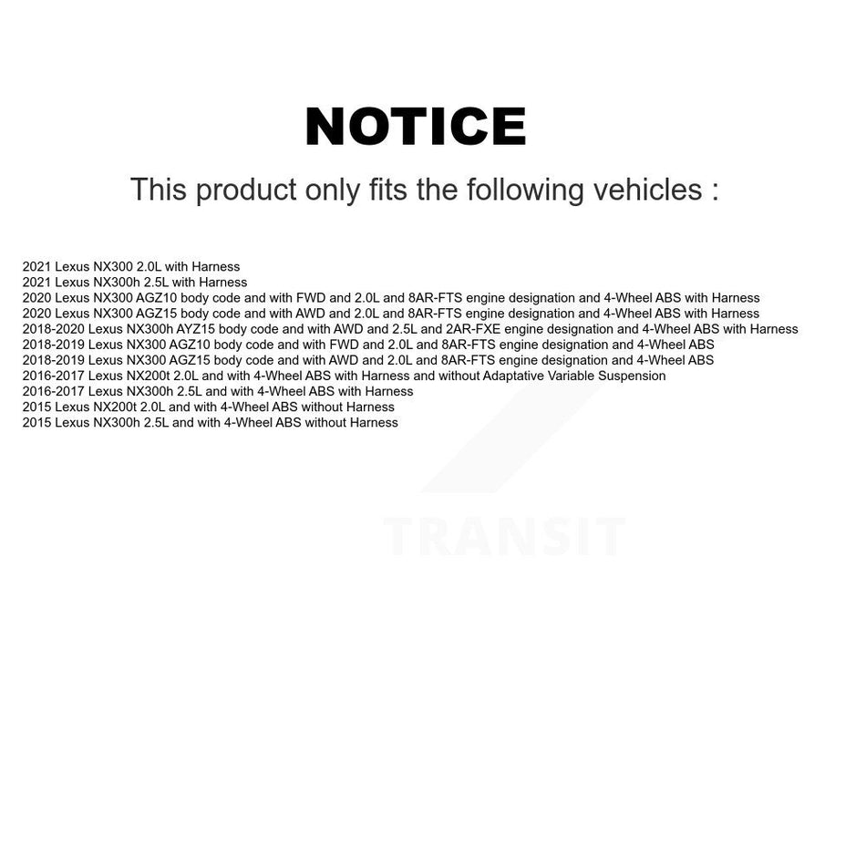 Front Right ABS Wheel Speed Sensor SEN-2ABS3230 For Lexus NX300 NX200t NX300h