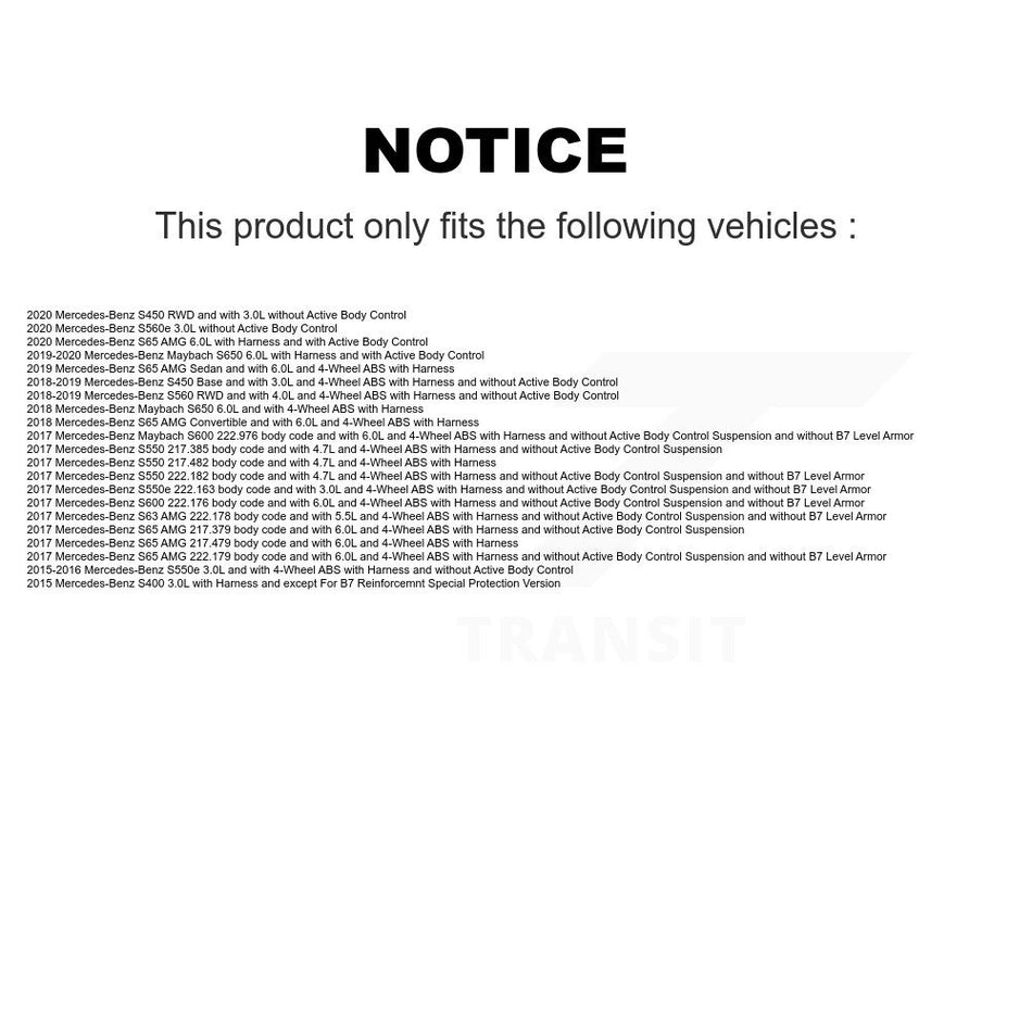 Front ABS Wheel Speed Sensor SEN-2ABS3250 For Mercedes-Benz S560 S550 S63 AMG S450 S65 Maybach S650