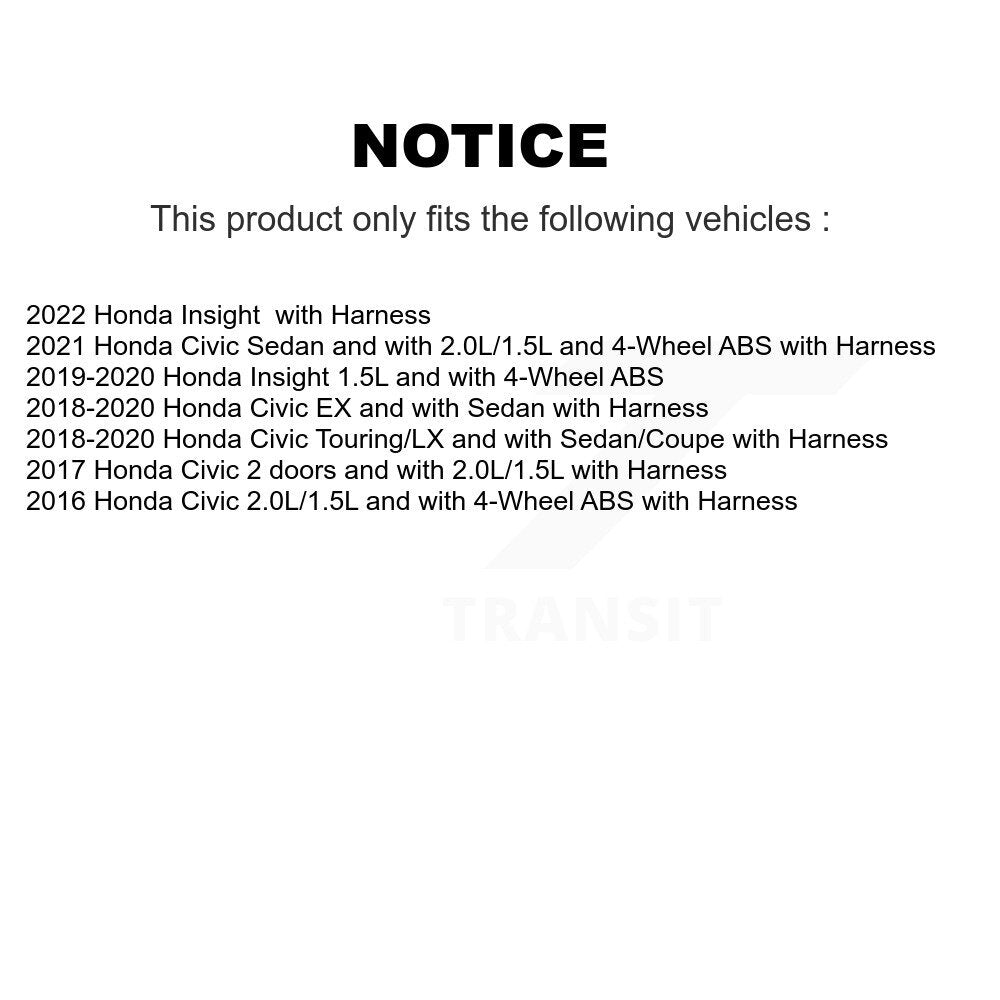 Front Right ABS Wheel Speed Sensor SEN-2ABS3501 For Honda Civic Insight