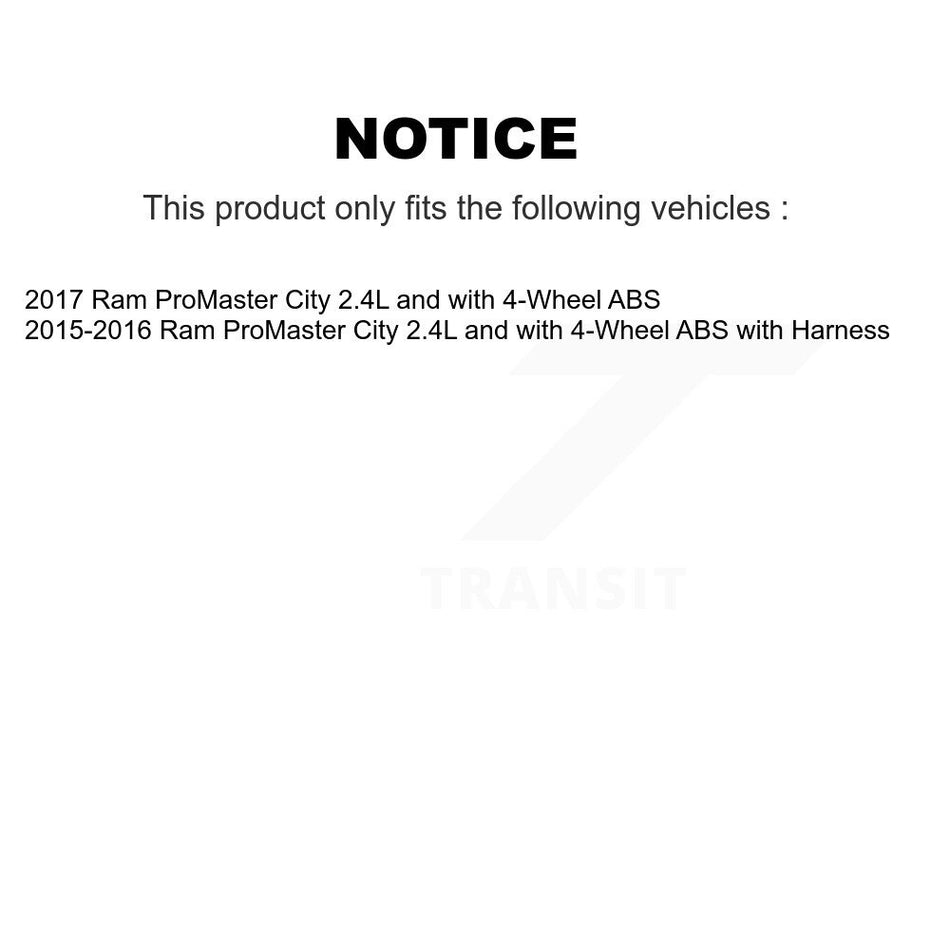 Front ABS Wheel Speed Sensor SEN-2ABS3556 For Ram ProMaster City