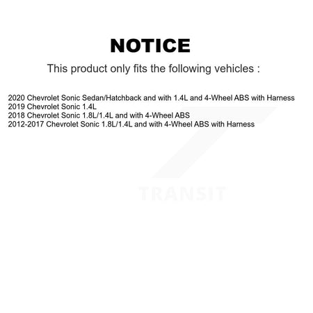 Front Right ABS Wheel Speed Sensor SEN-2ABS3611 For Chevrolet Sonic