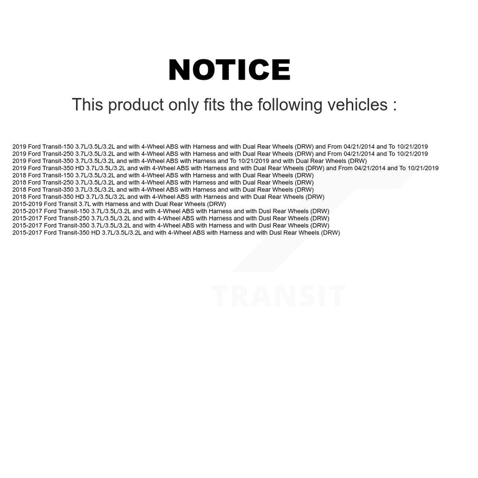 Front ABS Wheel Speed Sensor SEN-2ABS3948 For Ford Transit-250 Transit-150 Transit-350 HD Transit