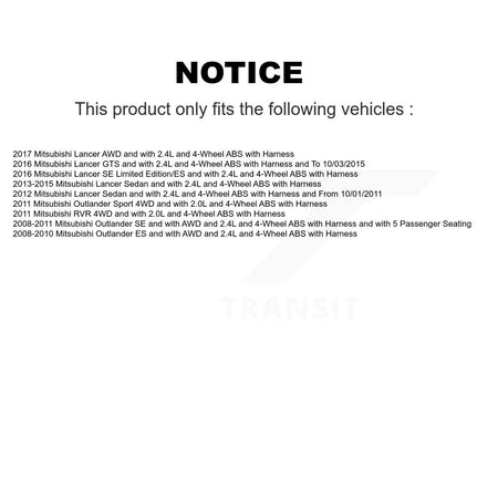 Rear Left ABS Wheel Speed Sensor SEN-2ABS4043 For Mitsubishi Lancer Outlander Sport RVR