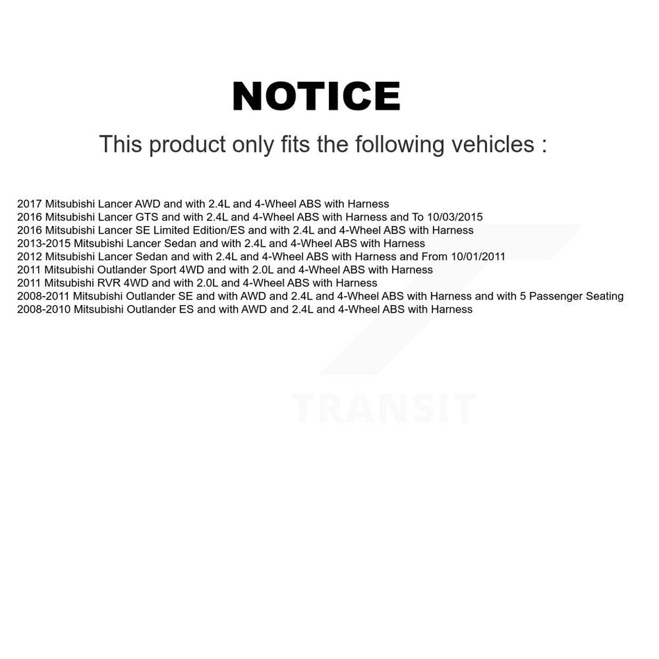 Rear Left ABS Wheel Speed Sensor SEN-2ABS4043 For Mitsubishi Lancer Outlander Sport RVR
