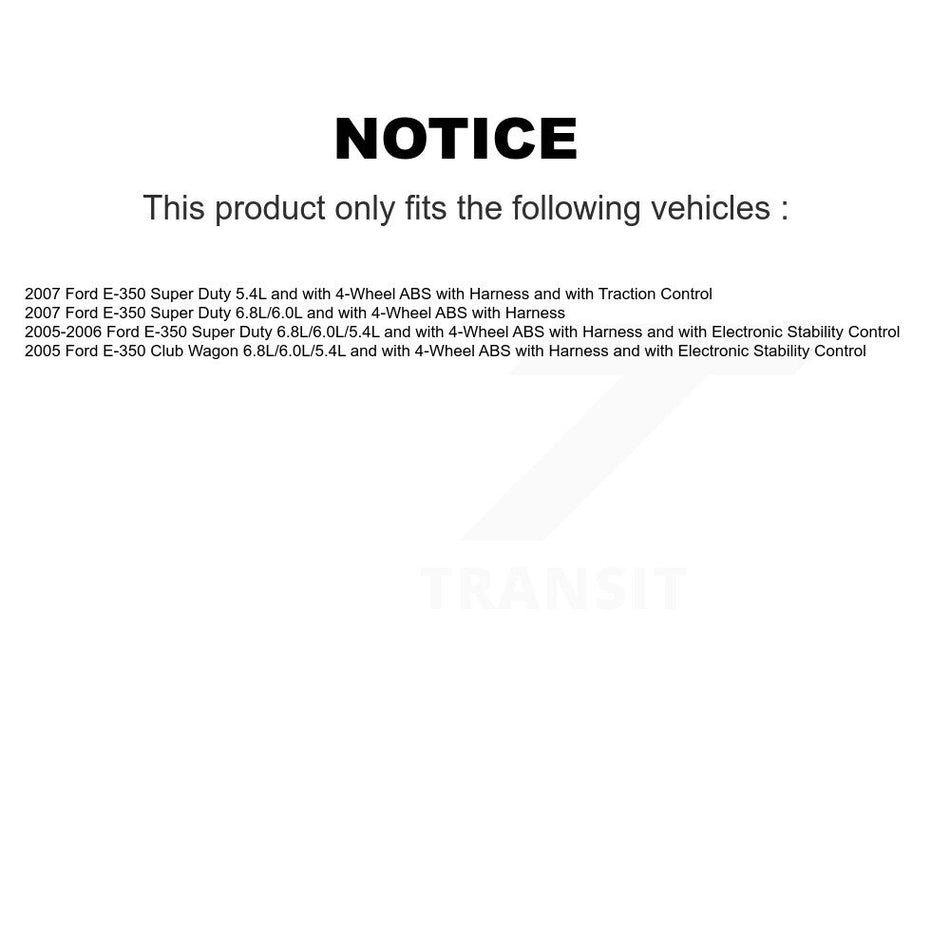 Rear ABS Wheel Speed Sensor SEN-2ABS4059 For Ford E-350 Super Duty Club Wagon