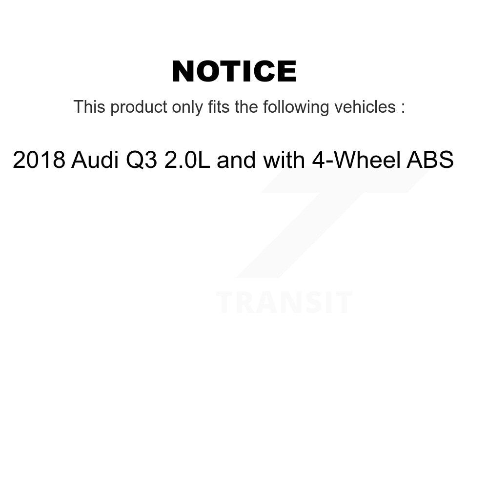 Rear Left ABS Wheel Speed Sensor SEN-2ABS4422 For 2018 Audi Q3 2.0L with 4-Wheel