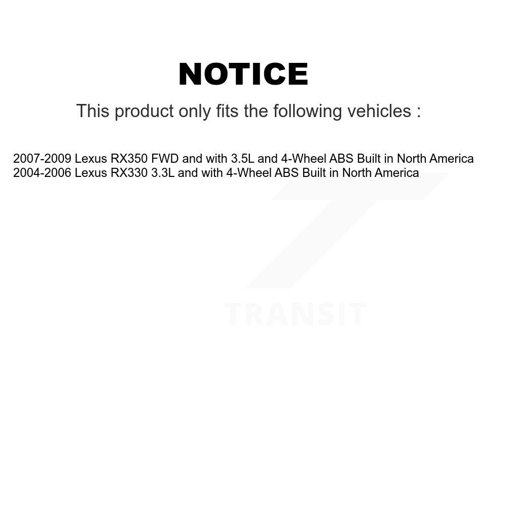 Rear Right ABS Wheel Speed Sensor Wiring Harness SEN-2ABS4848 For Lexus RX350 RX330