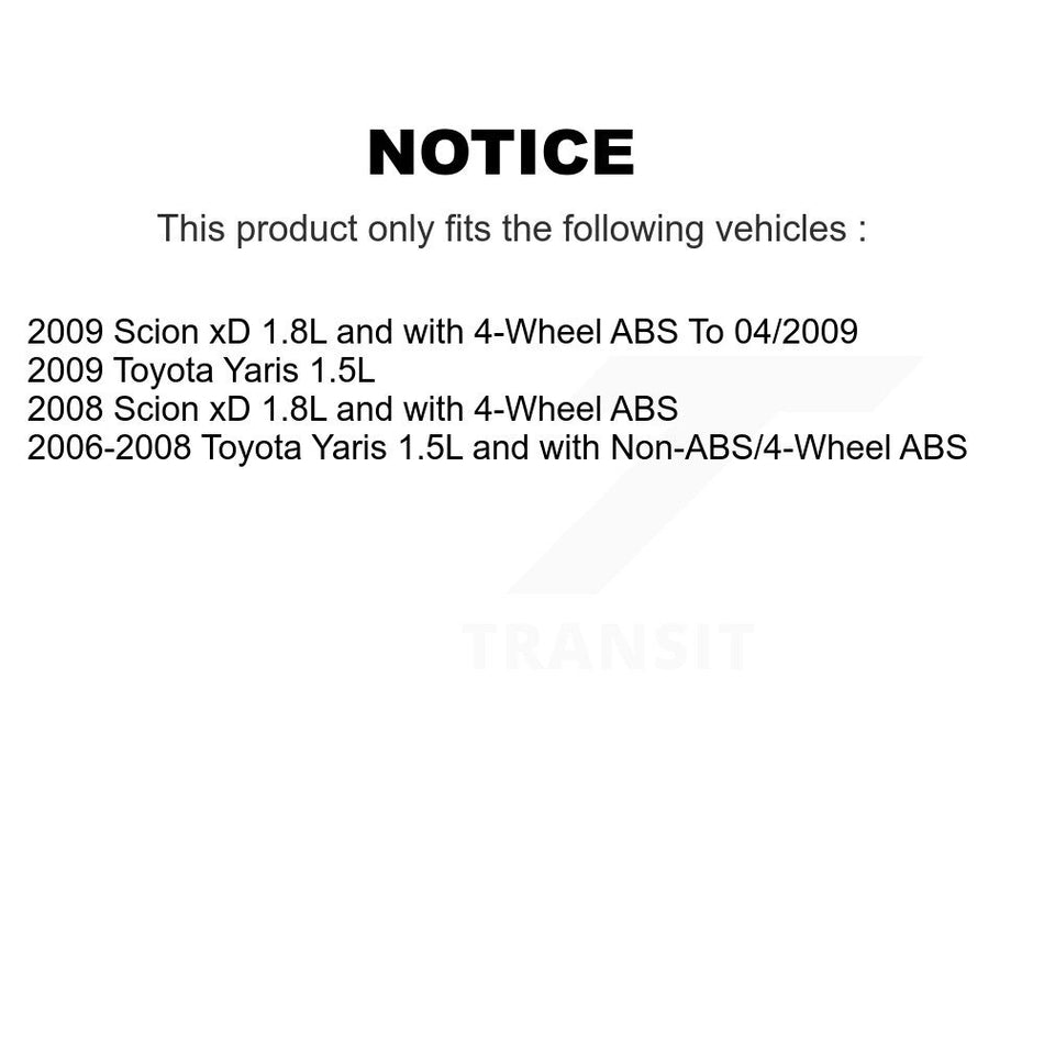 Rear Right ABS Wheel Speed Sensor Wiring Harness SEN-2ABS4899 For Toyota Yaris Scion xD