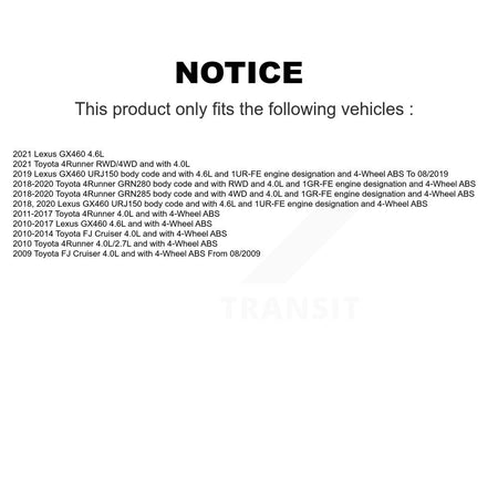 Front Left ABS Wheel Speed Sensor Wiring Harness SEN-2ABS4912 For Toyota 4Runner Lexus GX460 FJ