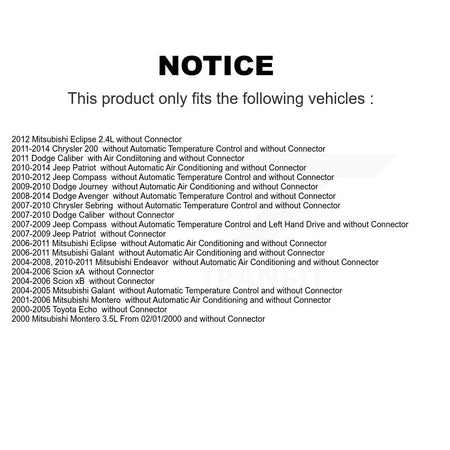 HVAC Blower Motor Resistor SEN-2BMR0018 For Dodge Jeep Chrysler Toyota Echo Patriot Journey 200 xB