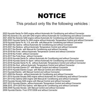 HVAC Blower Motor Resistor SEN-2BMR0025 For Hyundai Kia Elantra Sorento Santa Fe Sport Sonata Forte