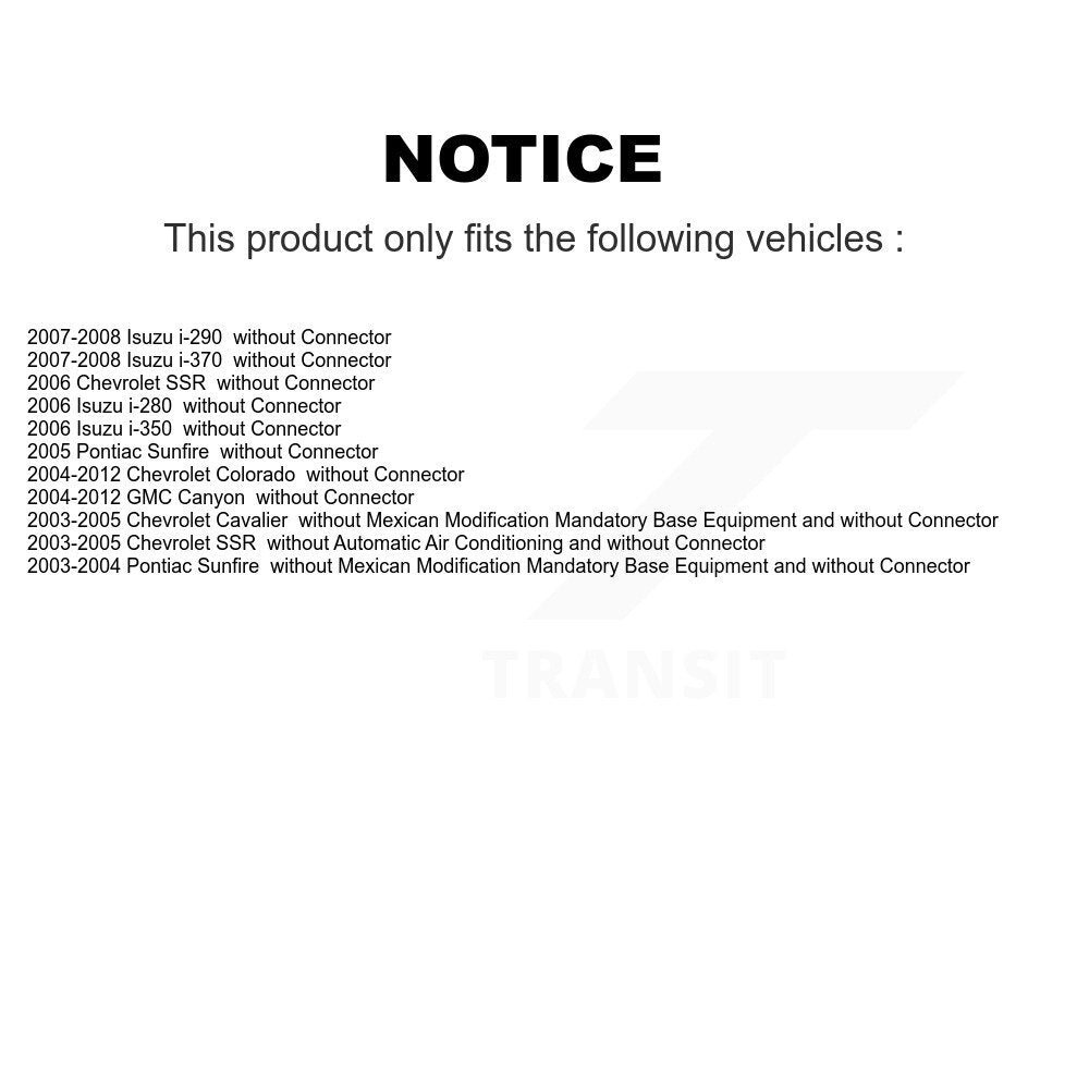 HVAC Blower Motor Resistor SEN-2BMR0029 For Chevrolet Colorado GMC Canyon Pontiac Sunfire Cavalier
