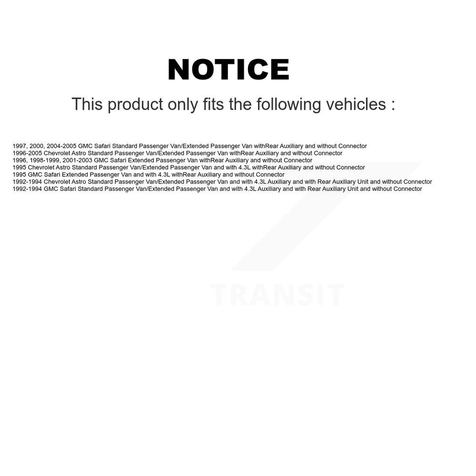 Rear HVAC Blower Motor Resistor SEN-2BMR0127 For Chevrolet Astro GMC Safari