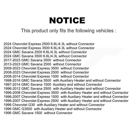 Rear HVAC Blower Motor Resistor SEN-2BMR0141 For GMC Chevrolet Savana 2500 Express 3500 1500 G30
