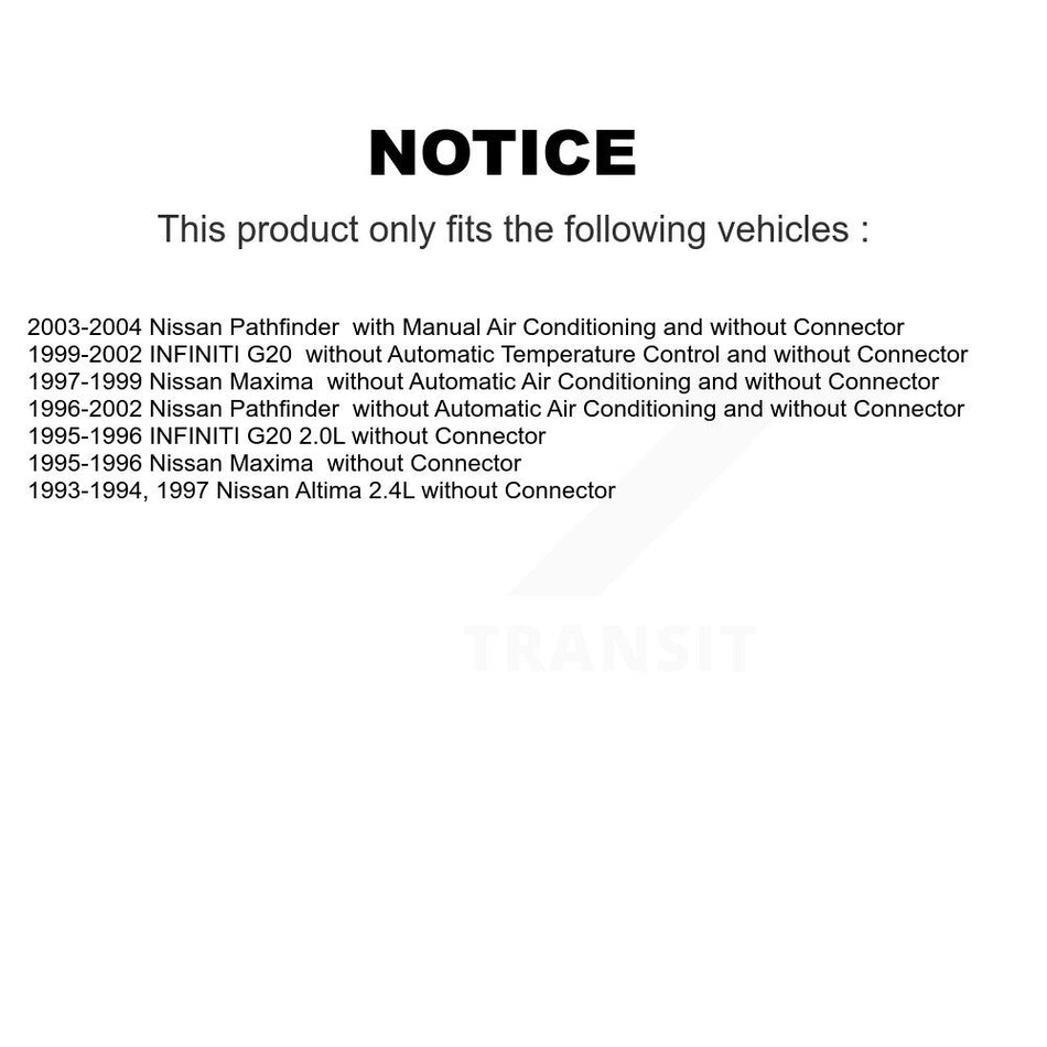 HVAC Blower Motor Resistor SEN-2BMR0212 For Nissan Pathfinder Maxima INFINITI G20 Altima