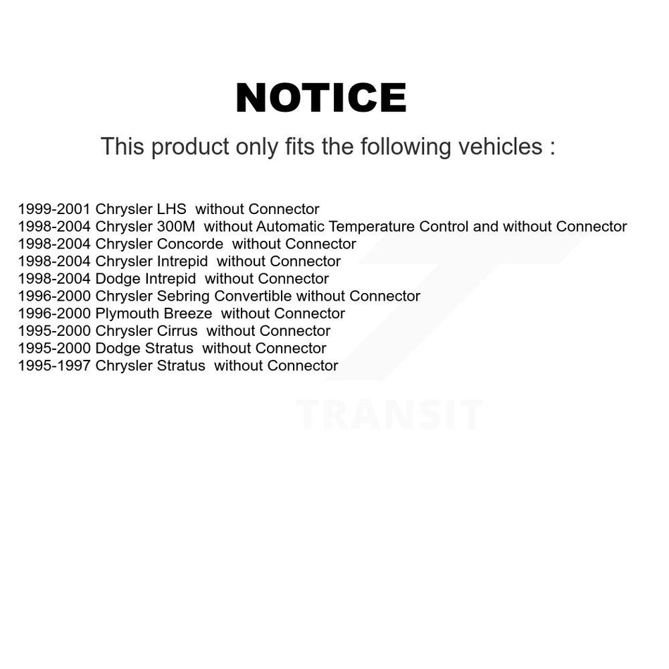 HVAC Blower Motor Resistor SEN-2BMR0263 For Chrysler Intrepid Dodge Sebring 300M Concorde Cirrus LHS