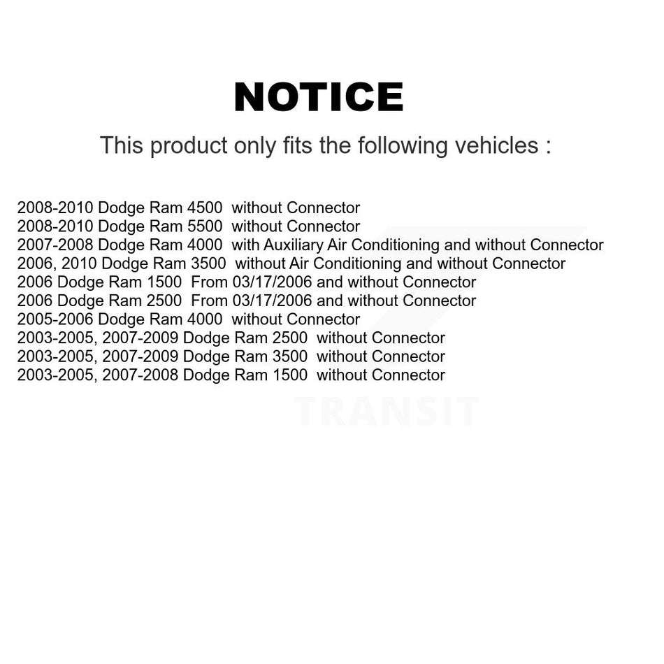 HVAC Blower Motor Resistor SEN-2BMR0350 For Dodge Ram 1500 3500 2500 4500 5500 4000