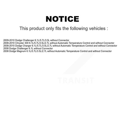 HVAC Blower Motor Resistor SEN-2BMR0356 For Dodge Chrysler 300 Charger Challenger Magnum