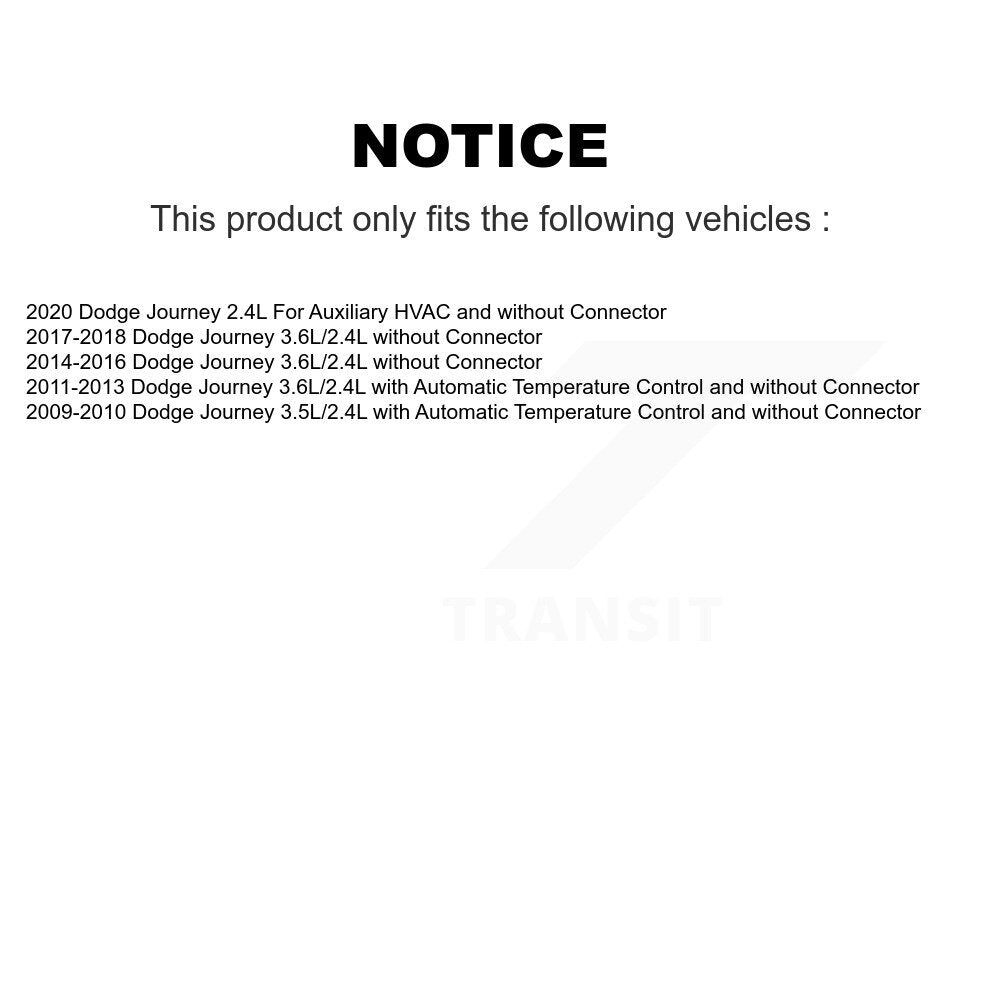 HVAC Blower Motor Resistor SEN-2BMR0364 For Dodge Journey