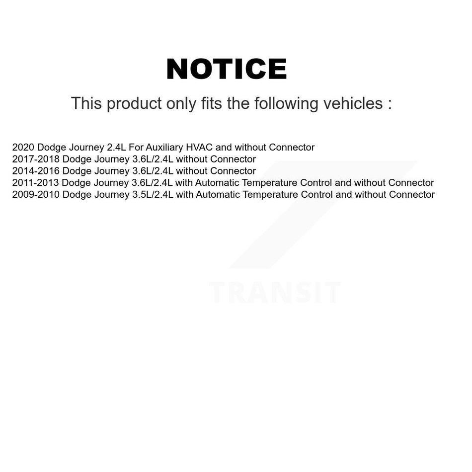 HVAC Blower Motor Resistor SEN-2BMR0364 For Dodge Journey