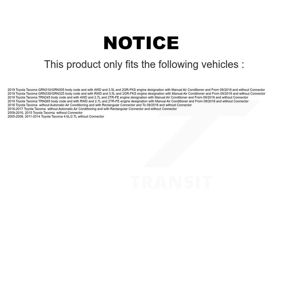 HVAC Blower Motor Resistor SEN-2BMR0477 For Toyota Tacoma