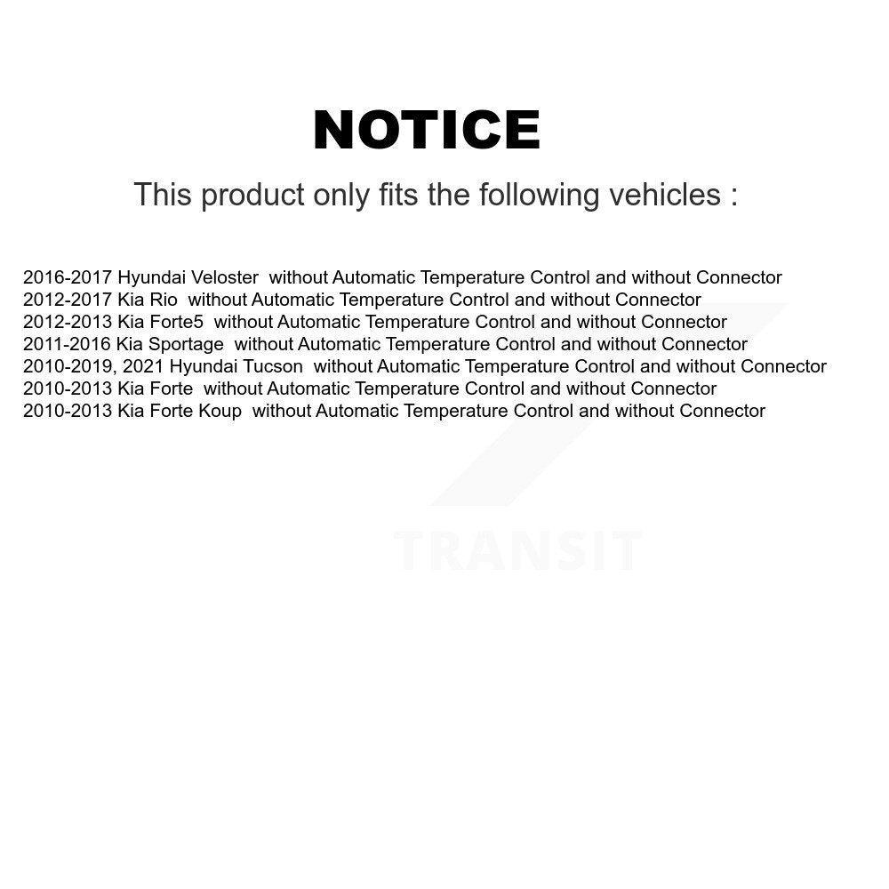 HVAC Blower Motor Resistor SEN-2BMR0560 For Hyundai Tucson Kia Rio Sportage Forte Koup Veloster