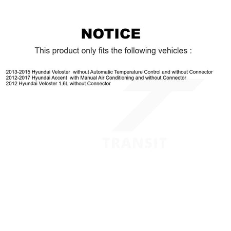 HVAC Blower Motor Resistor SEN-2BMR0561 For Hyundai Accent Veloster