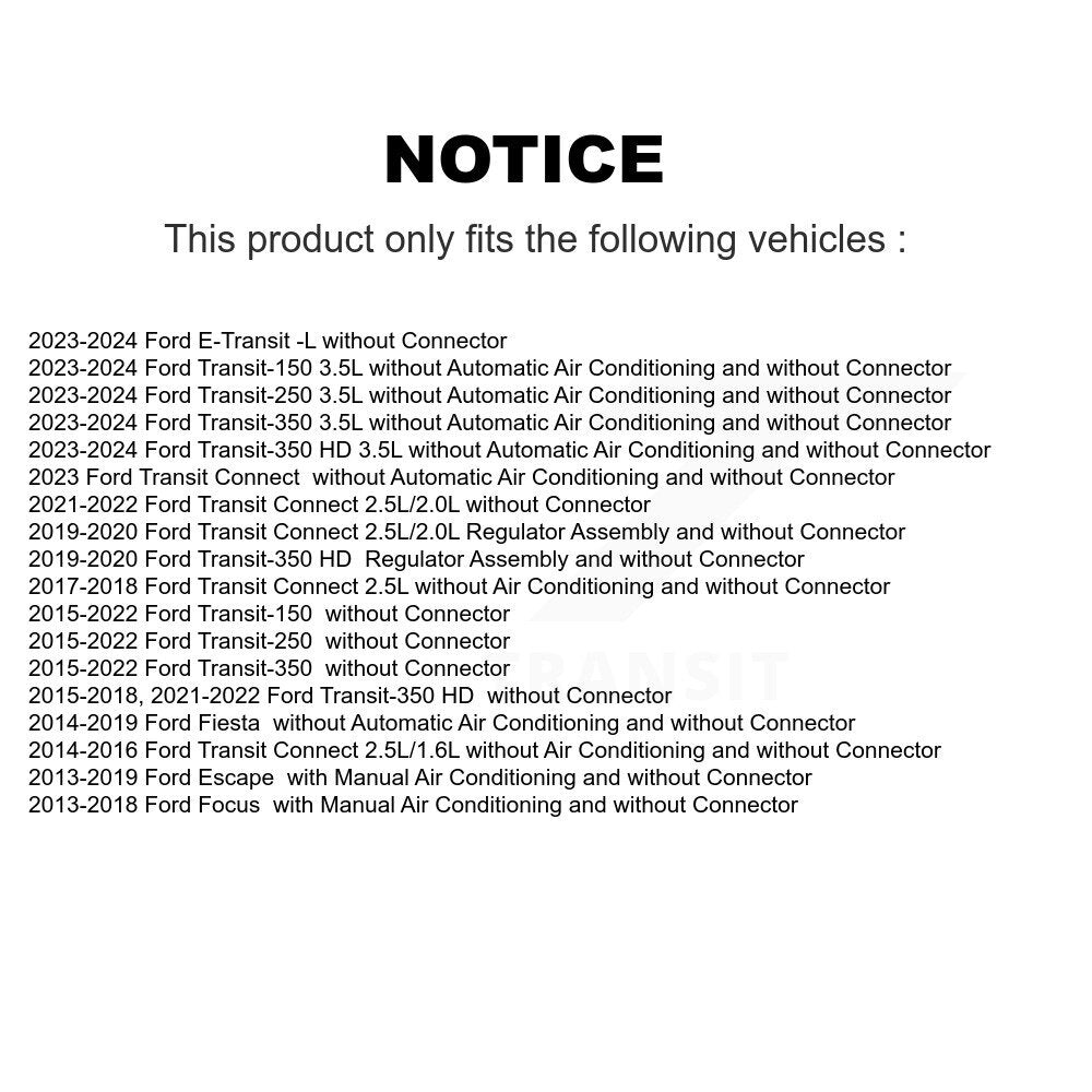 HVAC Blower Motor Resistor SEN-2BMR0588 For Ford Escape Focus Transit-250 Transit-150 Transit Fiesta