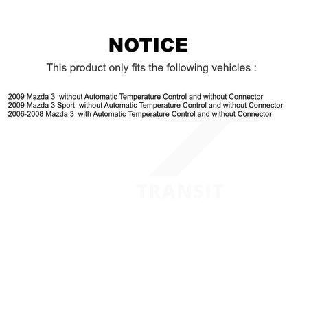 HVAC Blower Motor Resistor SEN-2BMR0597 For Mazda 3 Sport