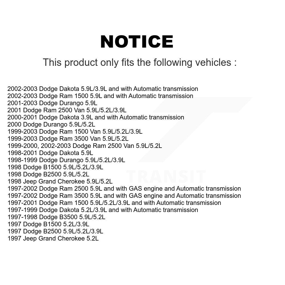 Engine Crankshaft Position Sensor SEN-2CRK0028 For Dodge Ram 1500 2500 Dakota 3500 Durango Jeep Van