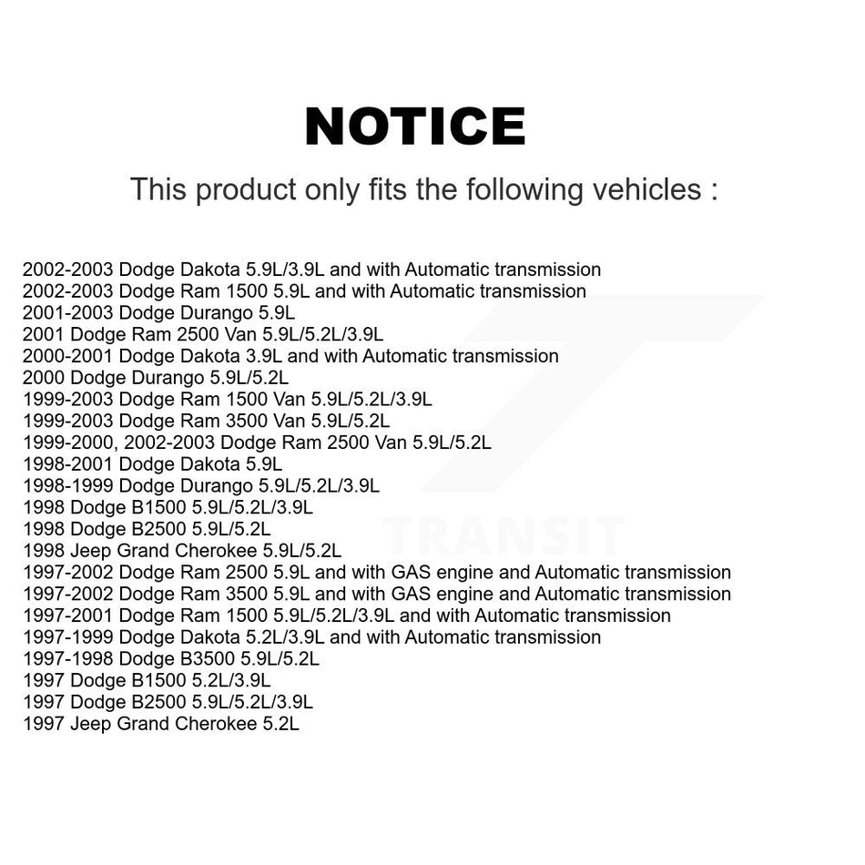 Engine Crankshaft Position Sensor SEN-2CRK0028 For Dodge Ram 1500 2500 Dakota 3500 Durango Jeep Van