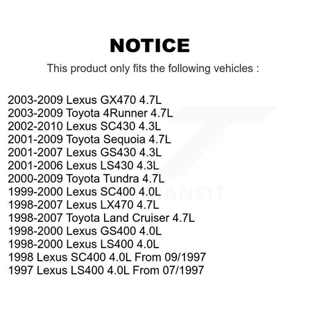 Engine Crankshaft Position Sensor SEN-2CRK0048 For Toyota Tundra 4Runner Lexus Sequoia SC430 GX470