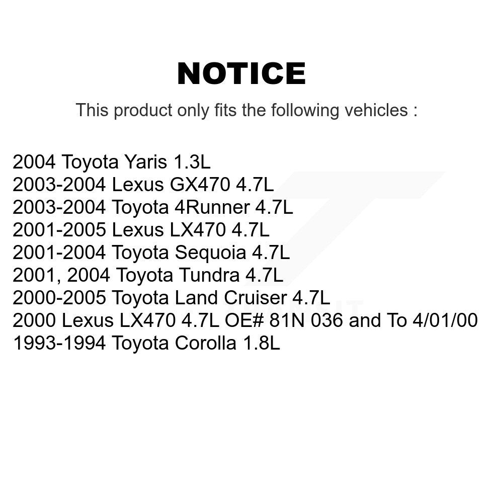 Ignition Knock (Detonation) Sensor SEN-2KNC0064 For Toyota 4Runner Tundra Sequoia Corolla Lexus Land